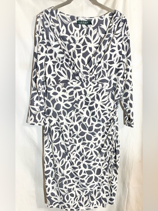 Lauren Ralph Lauren Dresses & Skirts - Lauren Ralph Floral Pencil Dress Sz 14 Side Gathered Empire Wedding Career LRL